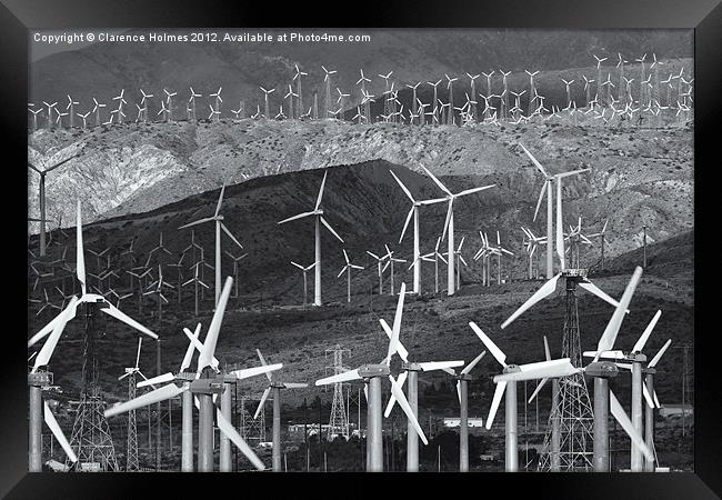 San Gorgonio Wind Farm III Framed Print by Clarence Holmes