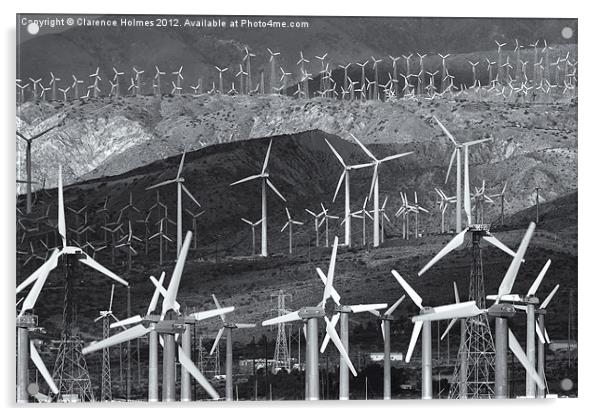 San Gorgonio Wind Farm III Acrylic by Clarence Holmes