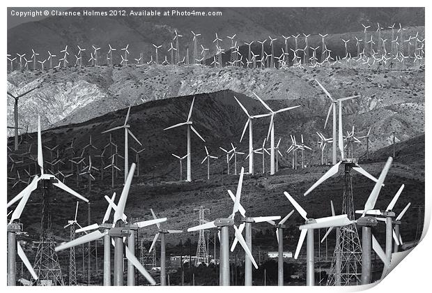 San Gorgonio Wind Farm III Print by Clarence Holmes