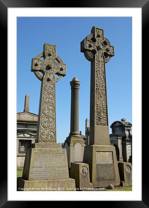 Celtic Crosses Framed Mounted Print by Iain McGillivray