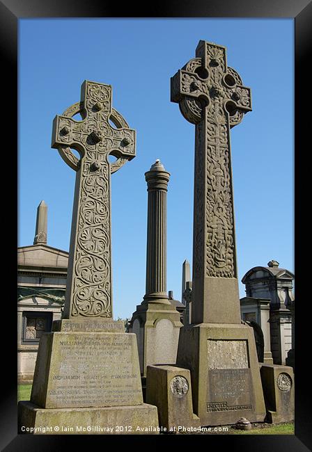 Celtic Crosses Framed Print by Iain McGillivray