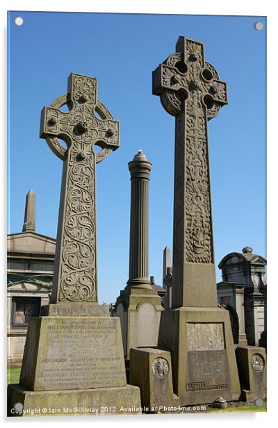 Celtic Crosses Acrylic by Iain McGillivray