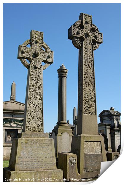 Celtic Crosses Print by Iain McGillivray