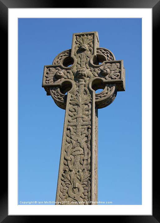 Celtic Cross Framed Mounted Print by Iain McGillivray