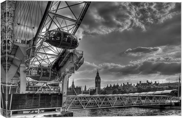 London Eye and Big Ben Canvas Print by Dean Messenger