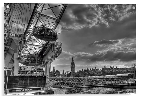 London Eye and Big Ben Acrylic by Dean Messenger