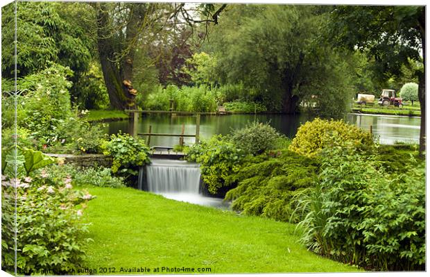 Bibury stream Canvas Print by keith sutton