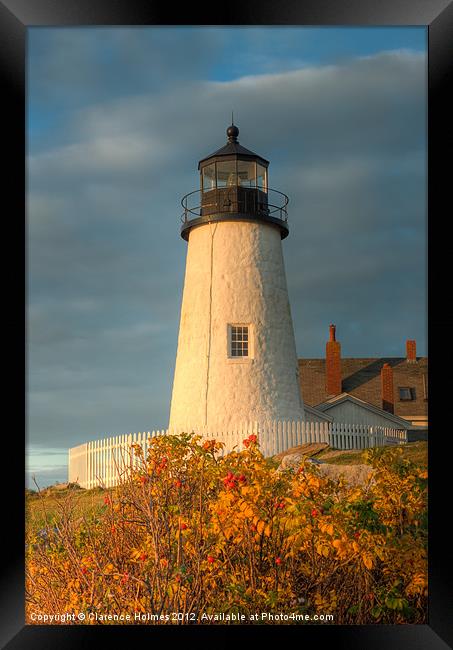 Pemaquid Point Light III Framed Print by Clarence Holmes
