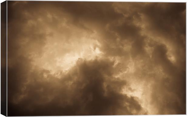 Sepia Clouds Canvas Print by David Pyatt