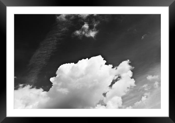Monochrome Sky Framed Mounted Print by David Pyatt