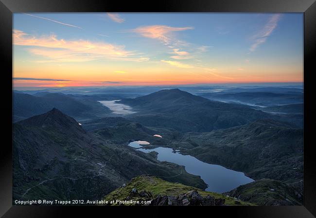 Snowdon summit view Framed Print by Rory Trappe