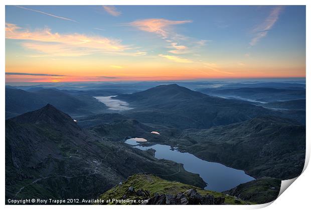 Snowdon summit view Print by Rory Trappe