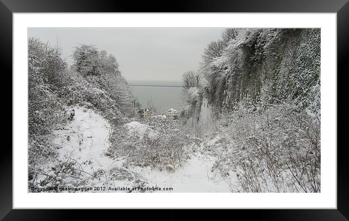 Snowy View Framed Mounted Print by N C Photography