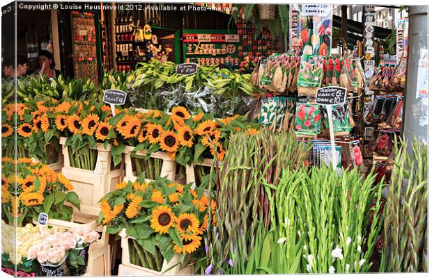Flower shop in Amsterdam Canvas Print by Louise Heusinkveld