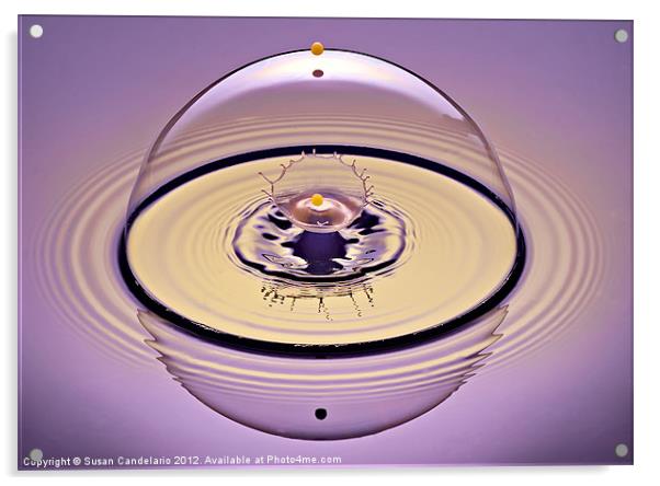 Inside a Saturn Bubble Acrylic by Susan Candelario