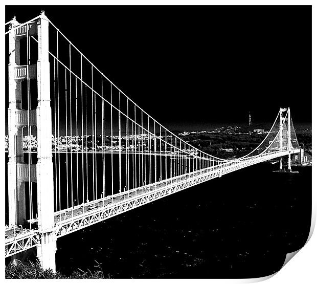 The Golden Gate Bridge Print by Panas Wiwatpanachat
