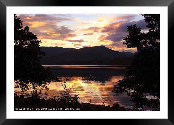 Loch Eil in the evening Framed Mounted Print by Ian Purdy