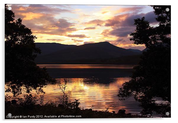 Loch Eil in the evening Acrylic by Ian Purdy