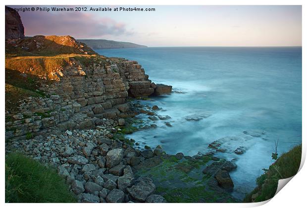 Winspit Cove Print by Phil Wareham