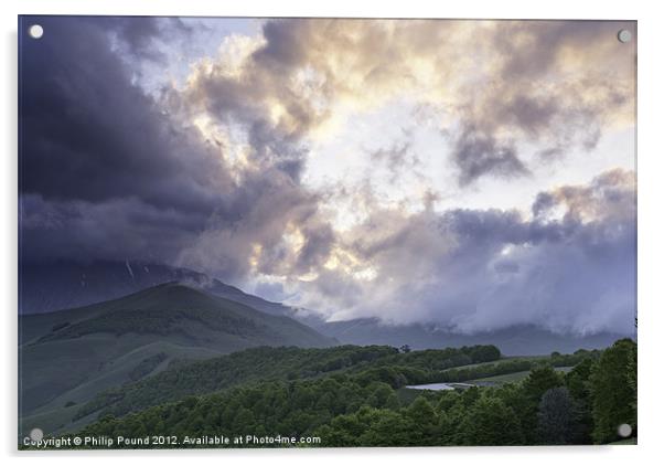 Clouds over Umbria Acrylic by Philip Pound