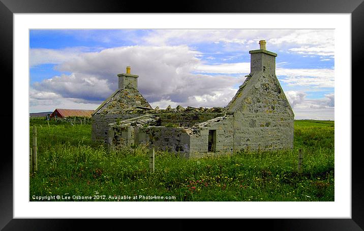 Ruins, North Uist, Scotland Framed Mounted Print by Lee Osborne