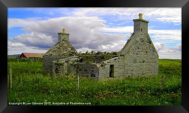 Ruins, North Uist, Scotland Framed Print by Lee Osborne