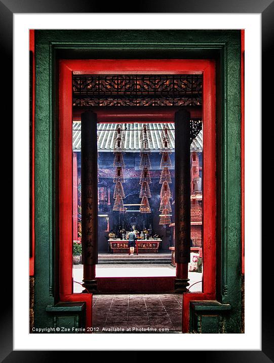 Through the Chinese Doors Framed Mounted Print by Zoe Ferrie