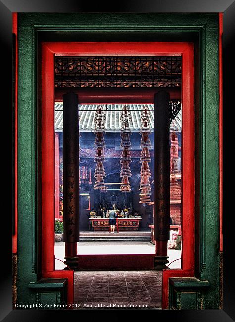Through the Chinese Doors Framed Print by Zoe Ferrie