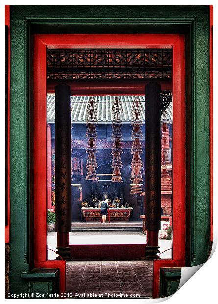 Through the Chinese Doors Print by Zoe Ferrie