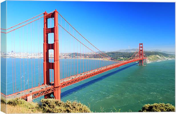 The Golden Gate Bridge Canvas Print by Panas Wiwatpanachat