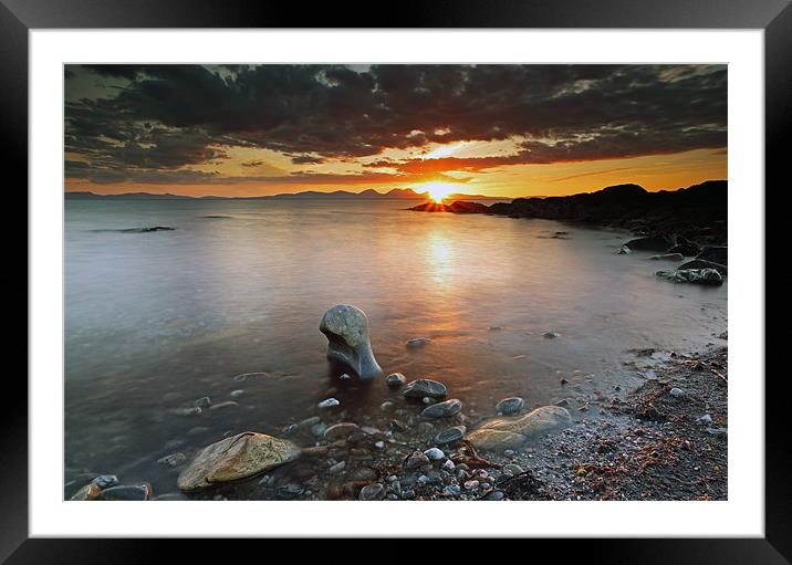 Jura Sunset Framed Mounted Print by Grant Glendinning