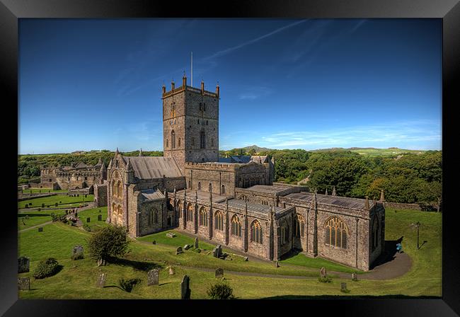 St Davids Cathedral Pembrokeshire Framed Print by Steve Purnell