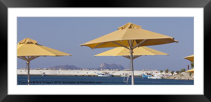 Parasol Framed Mounted Print by Rod Ohlsson
