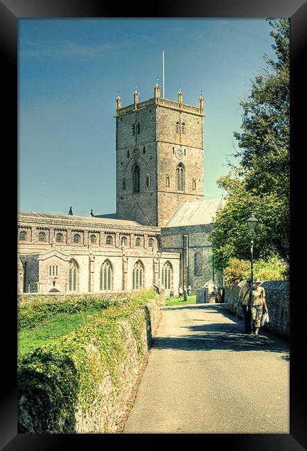 St Davids Cathedral Pembrokeshire Lomo Framed Print by Steve Purnell