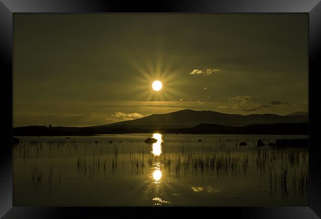 Sunrise over the Highlands Framed Print by Buster Brown