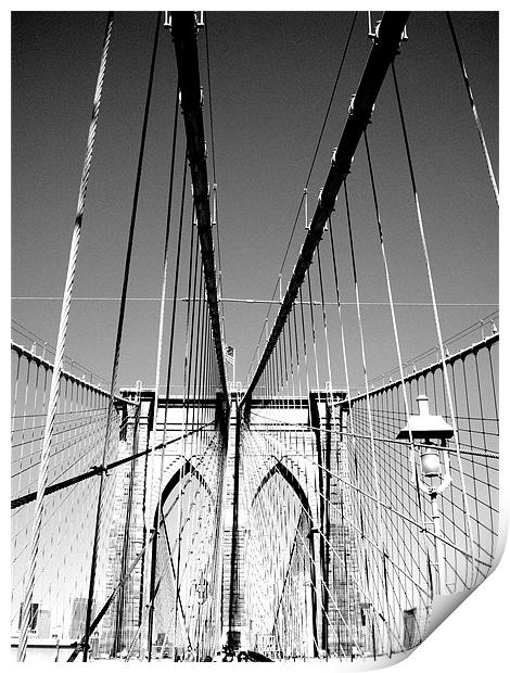 Brooklyn Bridge Print by Anthony Palmer-Greene