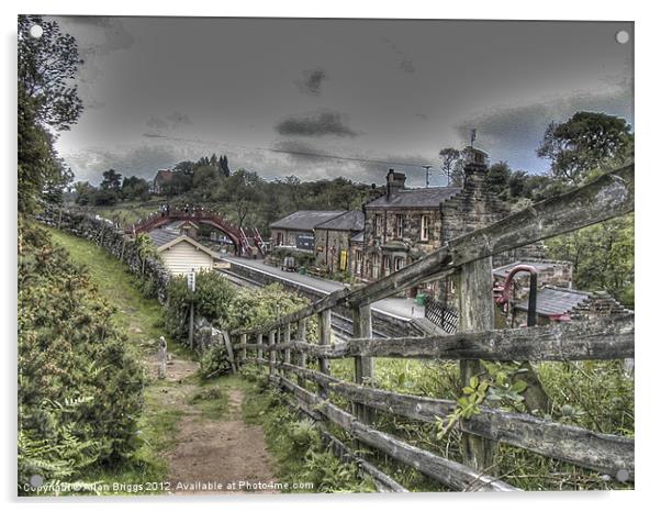 Goathland Station Acrylic by Allan Briggs