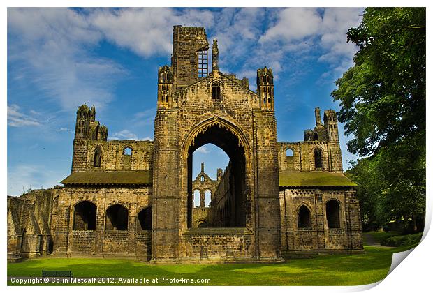 Kirkstall Abbey #4 Print by Colin Metcalf