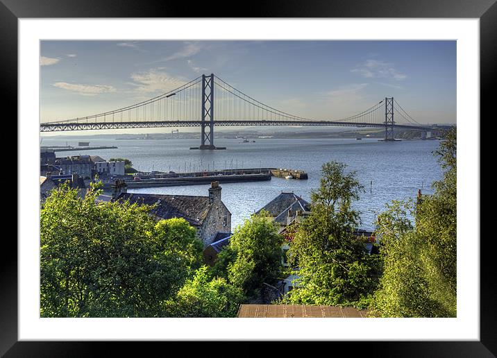 Forth Road Bridge and Harbour Framed Mounted Print by Tom Gomez