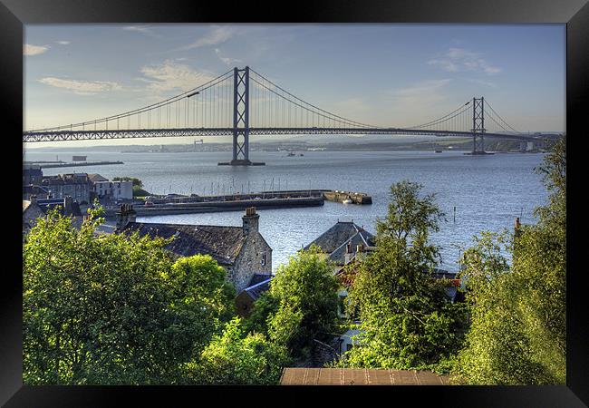 Forth Road Bridge and Harbour Framed Print by Tom Gomez