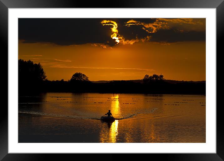 Canvus Rowing out of the sun Framed Mounted Print by Jack Jacovou Travellingjour