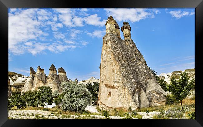 Limestone Soldiers of Cappadocia Framed Print by Arfabita  