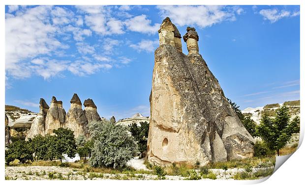 Limestone Soldiers of Cappadocia Print by Arfabita  