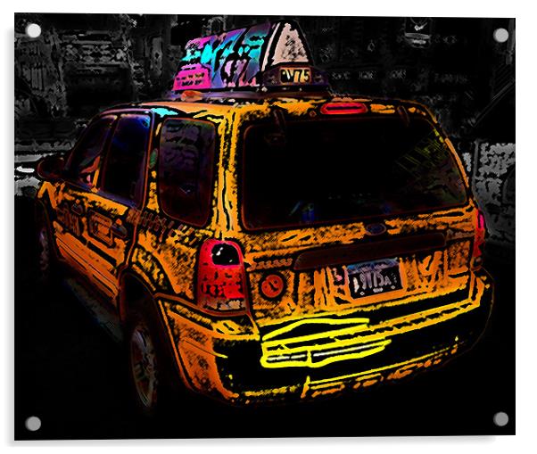 Taxi Acrylic by Anthony Palmer-Greene