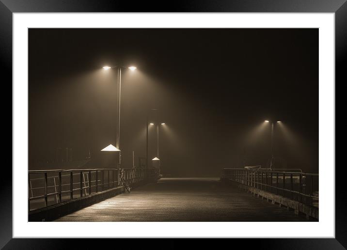 The docks at midnight Framed Mounted Print by Darryl Luscombe