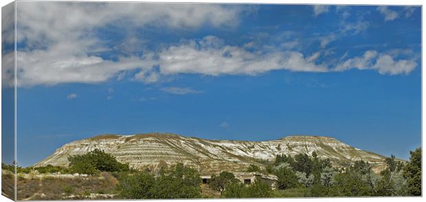 Grey clouds over Cappadocia Plateau Canvas Print by Arfabita  