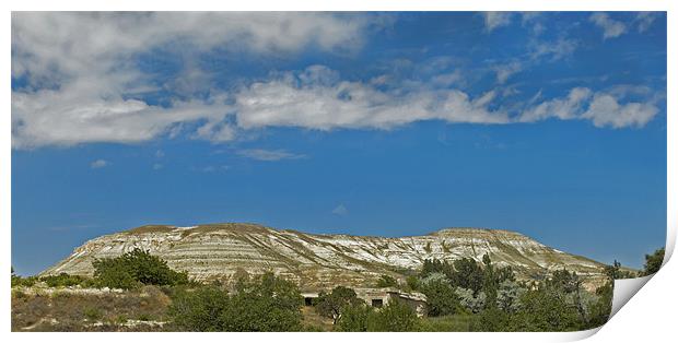 Grey clouds over Cappadocia Plateau Print by Arfabita  