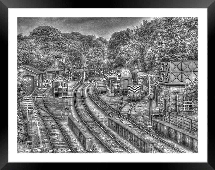 Goathland Station & Sidings Framed Mounted Print by Allan Briggs