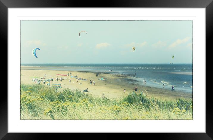 Seaside in Watercolour Framed Mounted Print by Rick Parrott