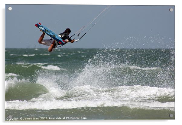 Kite Surfer 2 Acrylic by James Ward